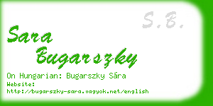sara bugarszky business card